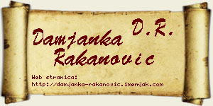 Damjanka Rakanović vizit kartica